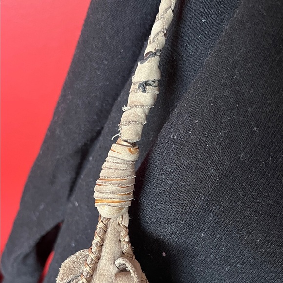 EUC Frye grey Fringe leather Crossbody Bag - Picture 6 of 16